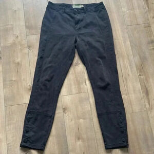 Anthropologie Womens Size 28 Gray Pants Button Ankle Detail Lyocell Mid Rise